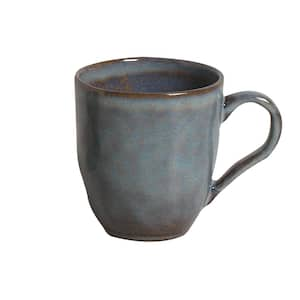 9.23 oz. Titanium Dark Blue Stoneware Organic Mug (Set of 4)