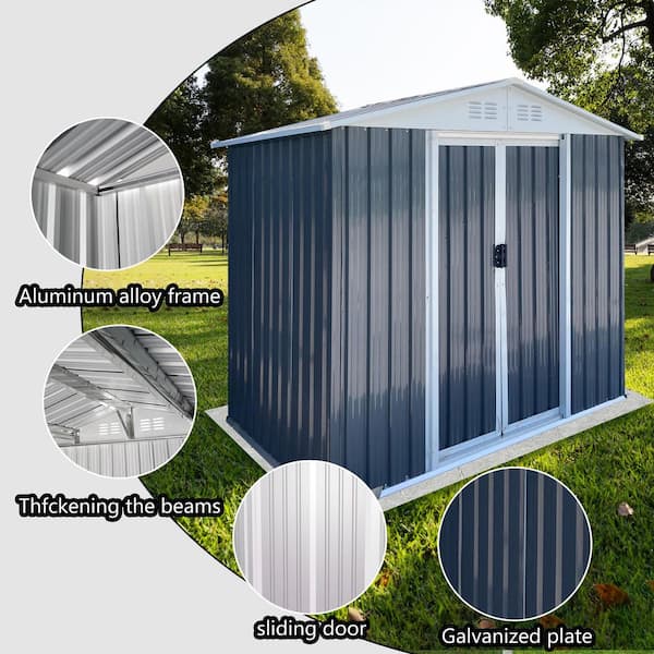 Outdoor Storage Sheds 6 ft. W x 4 ft. D Apex Roof With Base Frame