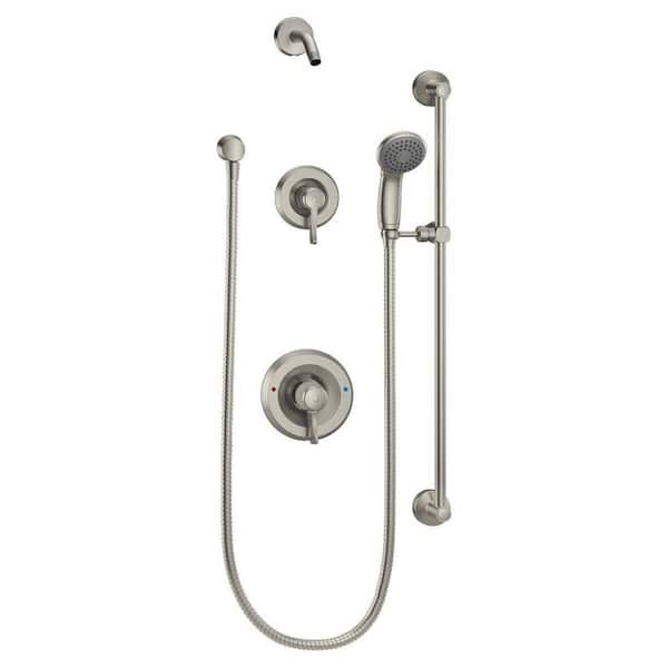 MOEN Double Handle Shower Trim Kit in Classic Brushed Nickel (Valve Not Included)