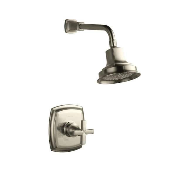 KOHLER Margaux Shower Faucet Trim with Cross Handle in Vibrant Brushed Nickel (Valve Not Included)