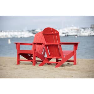 Hampton Red Patio Plastic Adirondack Chair (2-Pack)
