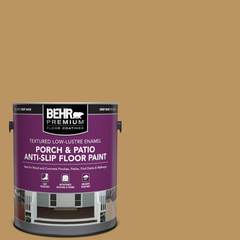 1 gal. #S300-5 Spiced Mustard Textured Low-Lustre Enamel Interior/Exterior Porch and Patio Anti-Slip Floor Paint price history on PriceWatchPro