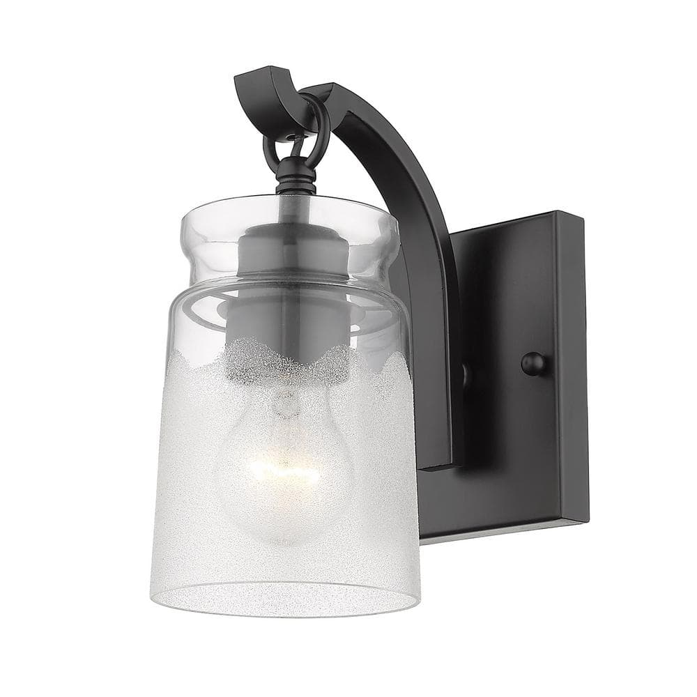 Travers 4.38 in. 1-Light Black Bath Vanity Light price history on PriceWatchPro