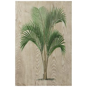 "Coastal Palm I" Fine Giclee Printed on Hand Finished Ash Wood Wall Art