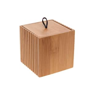 Small Square Oslo Bamboo Storage Jar