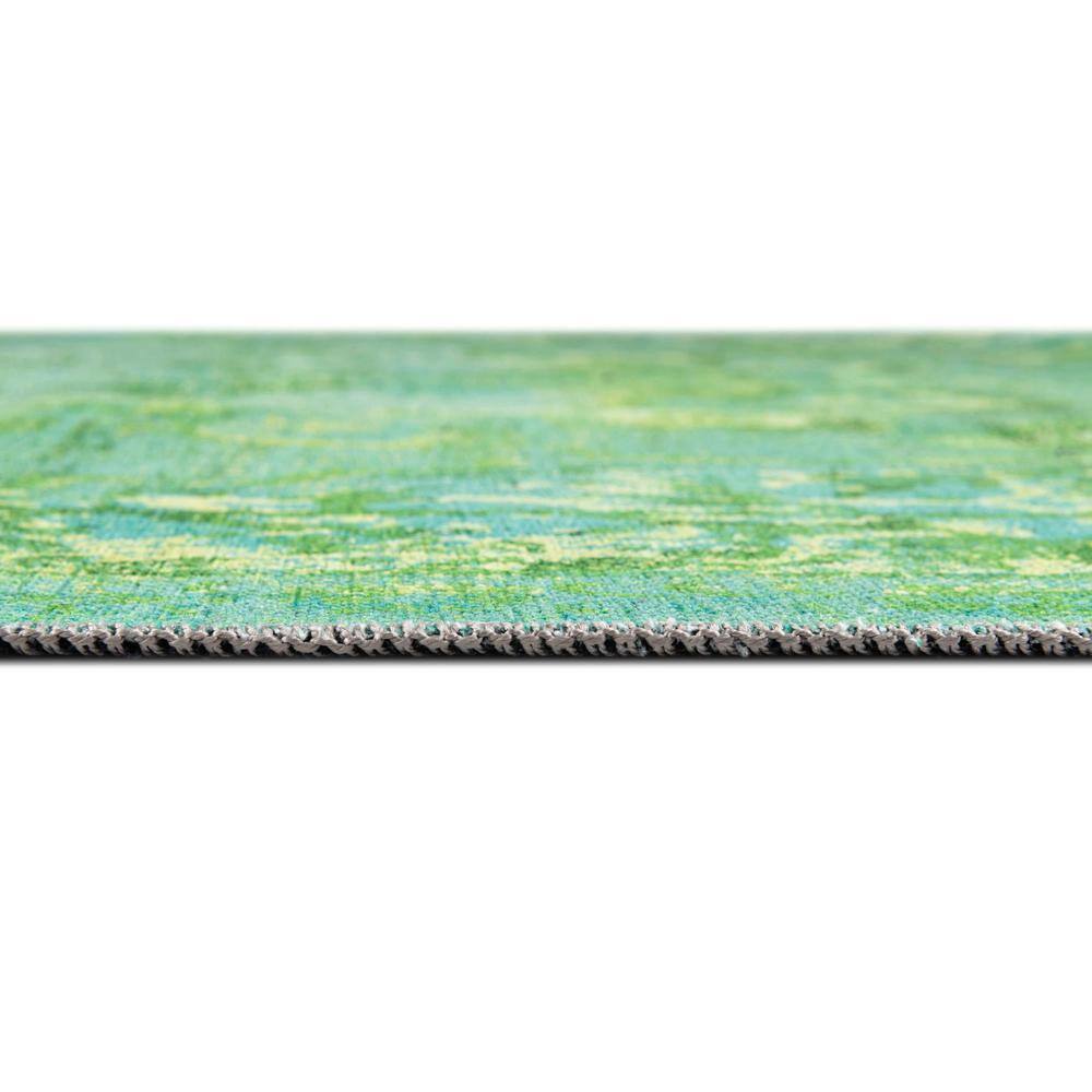 Francesca Spring Green Medallion 10' Square Washable Rug