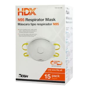 N95 Disposable Respirator Valve Box (15-Pack)
