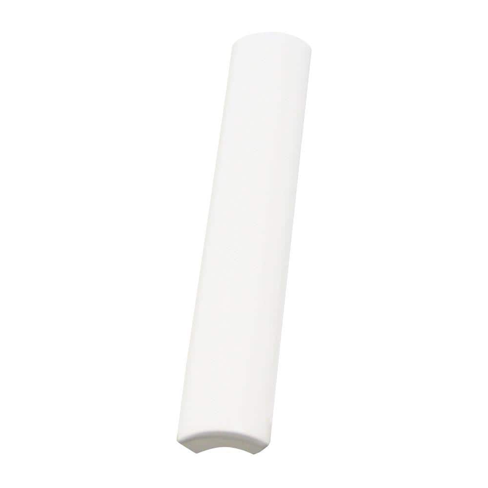Semi-Gloss White 3/4 in. x 6 in. Ceramic Quarter Round Trim Tile