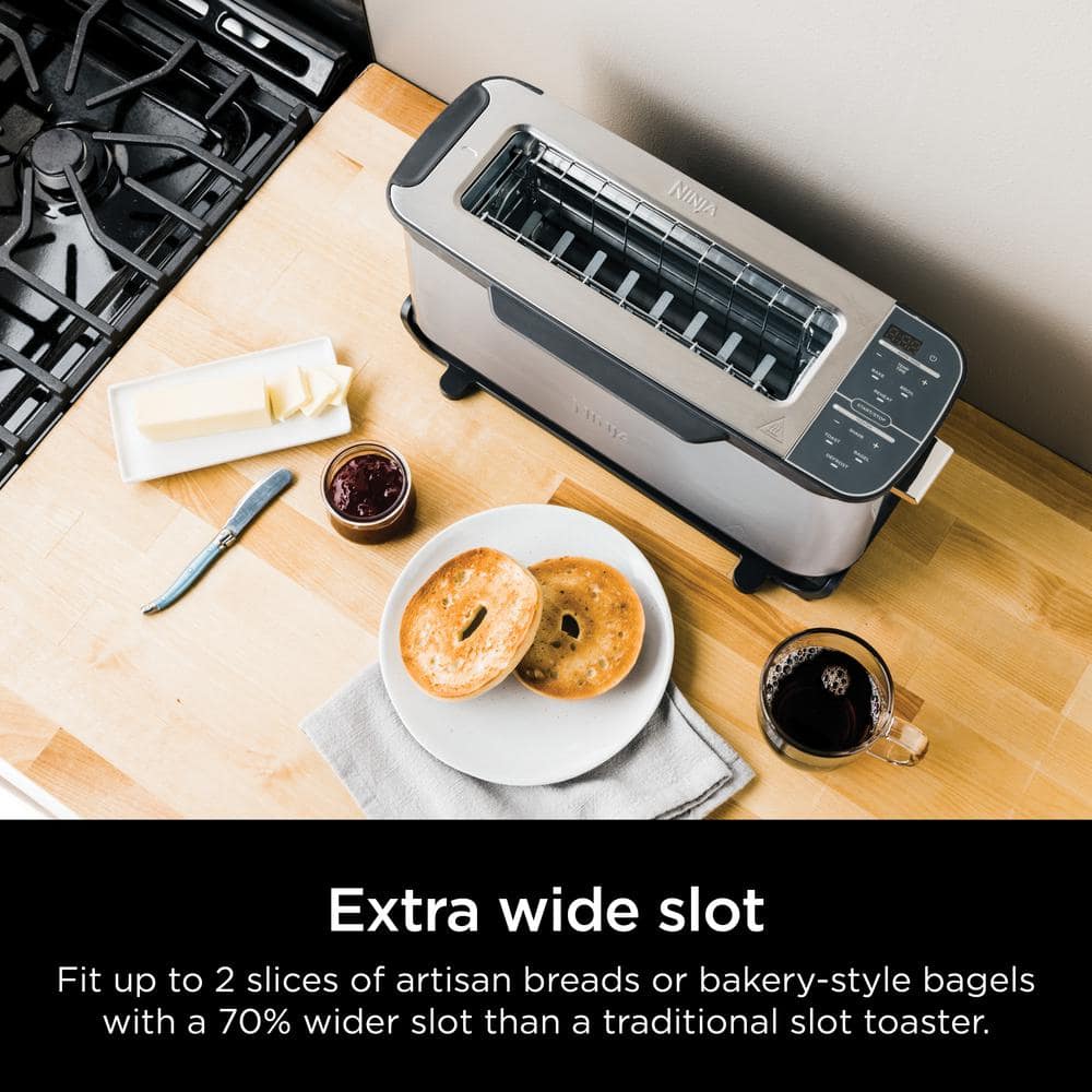 Foodi 2 In 1 Flip Toaster 2 Slice Toaster Compact Toaster Oven Snack