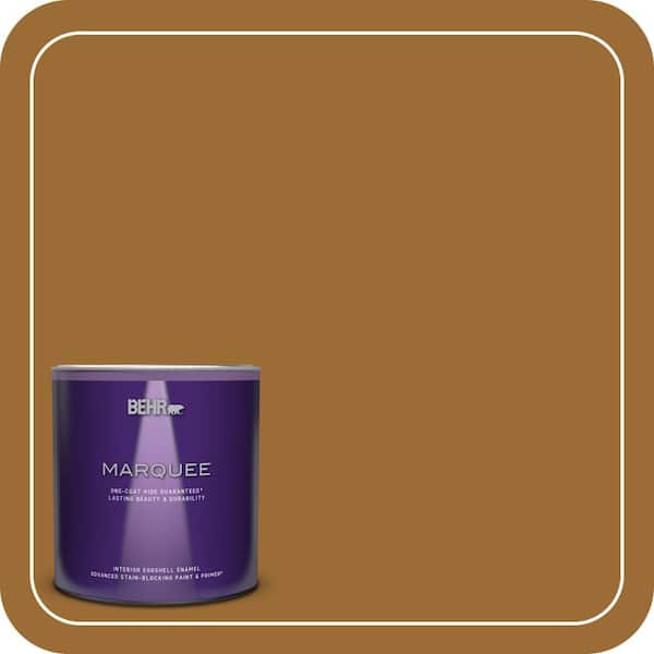 BEHR MARQUEE 1 qt. #PPU6-01 Curry Powder Eggshell Enamel Interior Paint & Primer