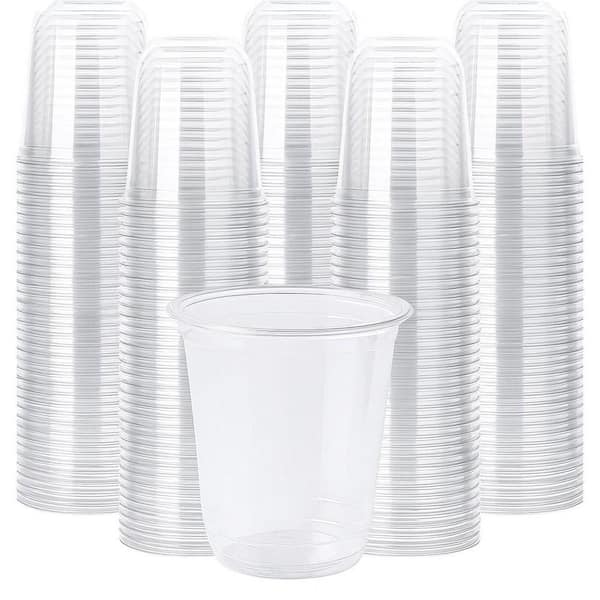 3.5 in. Clear White Disposable Compostable Cup Cold Drink Cup (100 Per Case) Biodegradable BPA PFAS Free Plant-Based