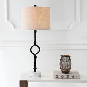 Mercer 32.5 in. Metal/Marble and Black/Gray Table Lamp