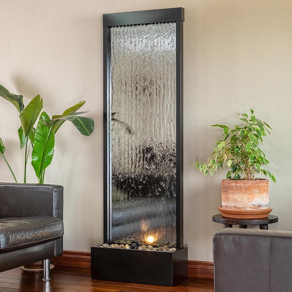 Alpine Corporation 72 in. Tall Indoor/Outdoor Mirror Zen Waterfall 