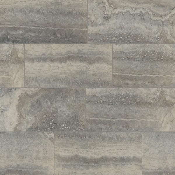 Tuscany Azul 12 in. x 24 in. Polished Porcelain Stone Look Floor and Wall Tile (16 sq. ft./Case)