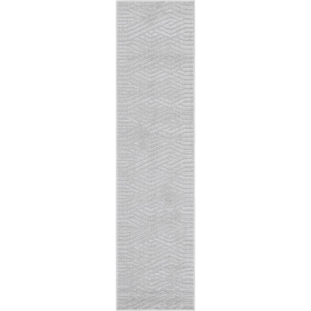 Unique Loom Sabrina Soto Gray 2 ft. x 8 ft. Hudson Indoor/Outdoor Runner  Rug 3146282 - The Home Depot