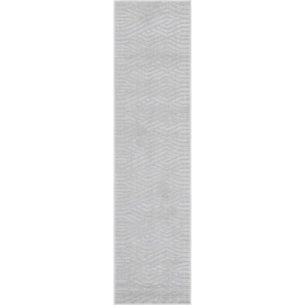 Unique Loom Ella Sabrina Soto Outdoor 2 x 6 Gray Indoor/Outdoor Geometric French Country Runner Unique Loom Ella Sabrina Soto Outdoor 2 x 6 Gray Indoor/Outdoor Geometric French Country Runner