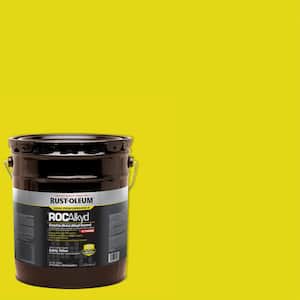 5 gal. ROC Alkyd V7400 Direct-to-Metal Gloss Safety Yellow Interior/Exterior Enamel Paint