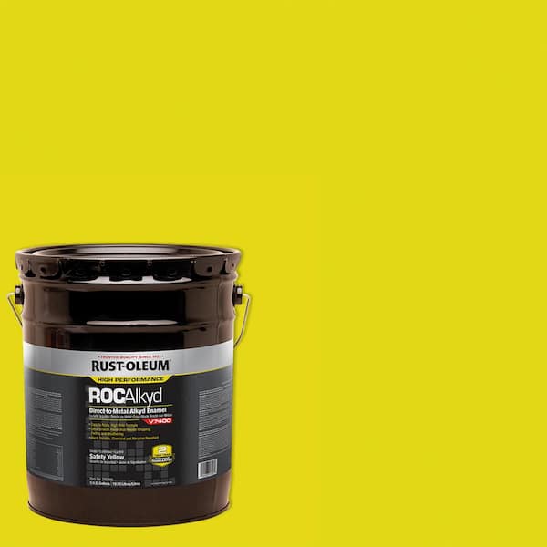 Rust-Oleum 5 gal. ROC Alkyd V7400 Direct-to-Metal Gloss Safety Yellow Interior/Exterior Enamel Paint