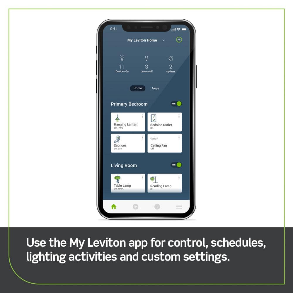 Leviton White Thermoplastic Smart Toggle Dimmer Switch