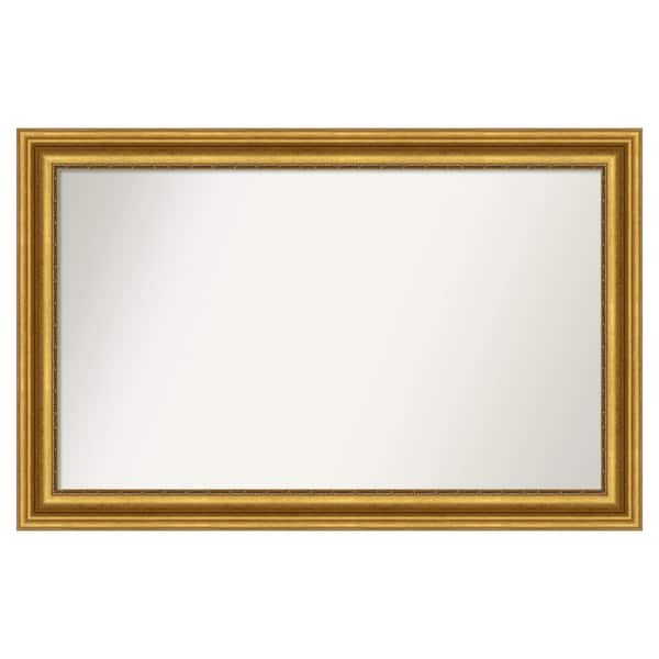 Amanti Art Parlor Gold 47.75 in. W x 30.75 in. H Custom Non-Beveled Recycled Polystyrene Framed Bathroom Vanity Wall Mirror