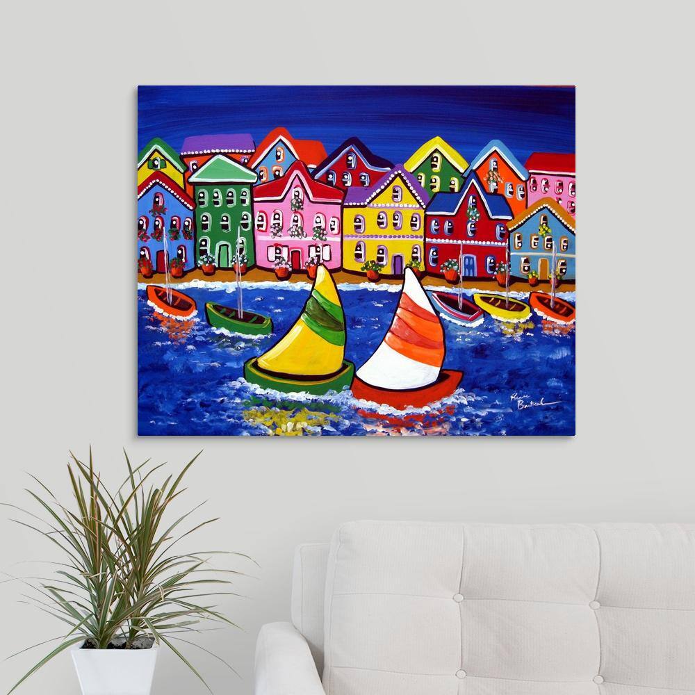GreatBigCanvas "Colorful Shoreline 2" by Renie ...