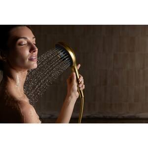 Spaviva 2-Spray Wall Mount Handheld Shower Head 1.75 GPM in Vibrant Brushed Moderne Brass