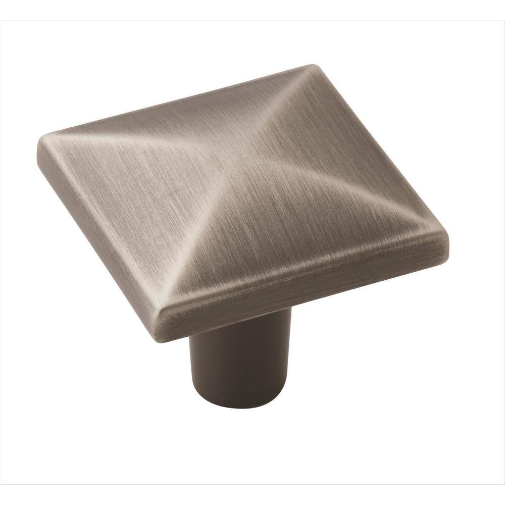 Extensity 1-1/8 in. (29mm) Classic Antique Silver Square Cabinet Knob