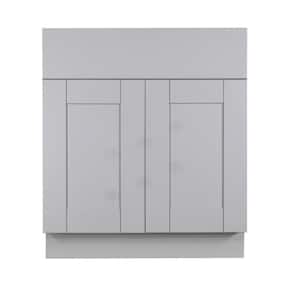 Anchester Assembled 27x34.5x24 in. Sink Base Cabinet with 2 Doors in Light Gray