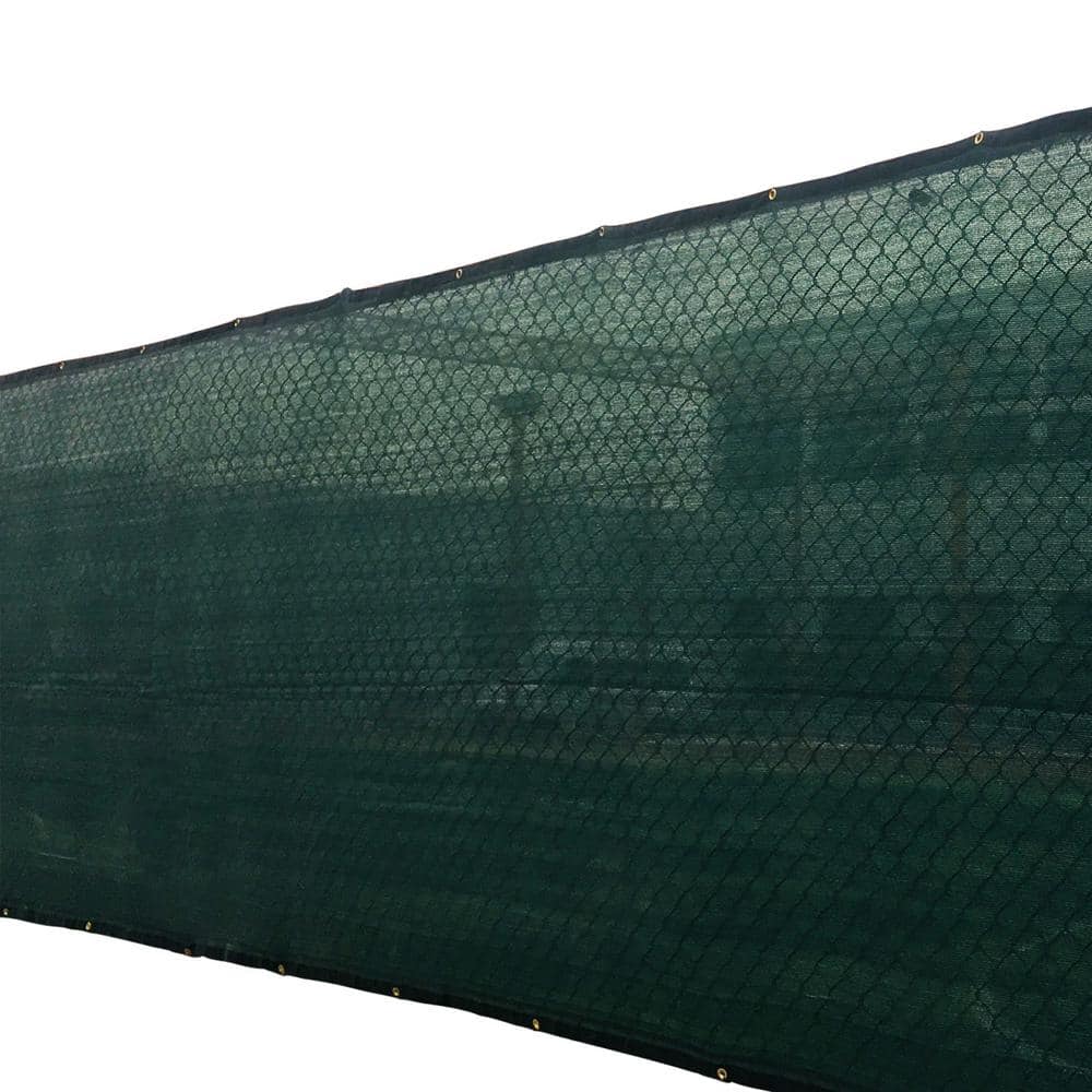 Shade&Beyond 6 ft. x 50 ft. Dark Green 150 GSM HDPE Privacy Fence ...