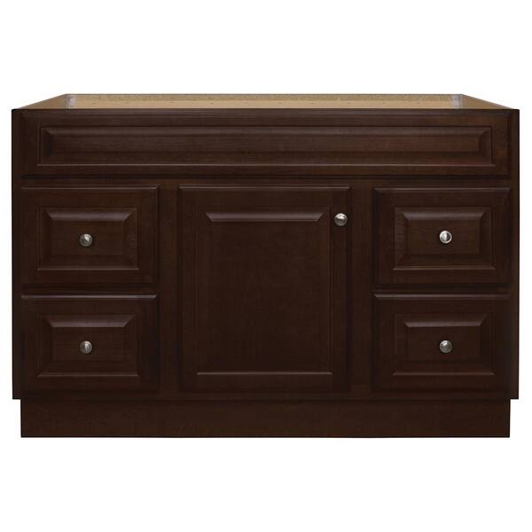 Glacier Bay Hampton 48 in. W x 21 in. D x 33.5 in. H Bathroom Vanity Only in Cognac