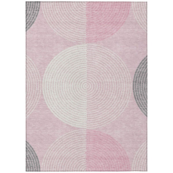 Addison Rugs Chantille Machine Washable Indoor/Outdoor Abstract ACN2281 Pink 8 ft. x 10 ft. Area Rug