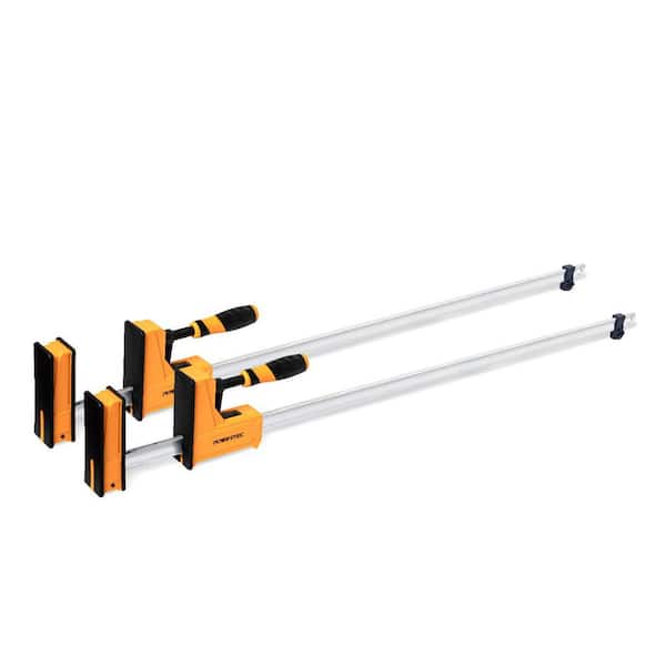 48 in. Woodworking Parallel Jaw Bar Clamp 90° Heavy Duty Steel Bar Clamps Spreader Tool (8-Piece Set)