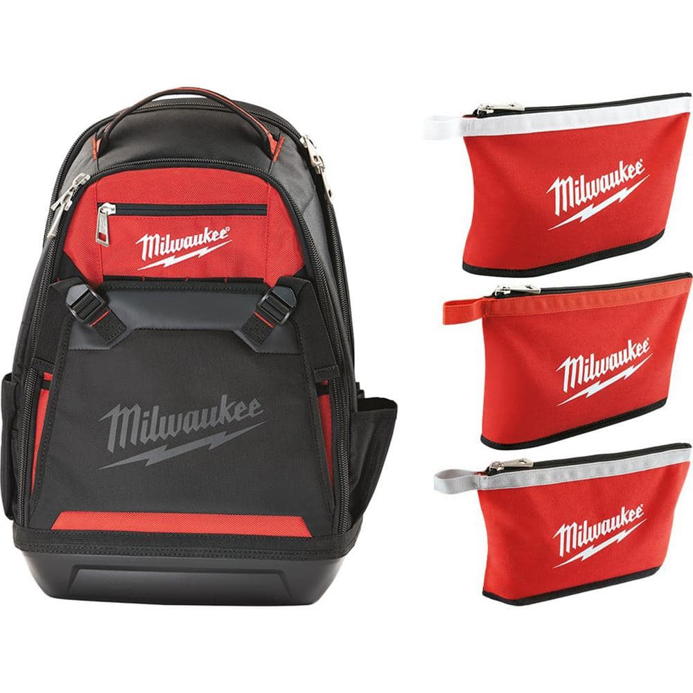 Milwaukee Soft Sided Heavy Duty Canvas Contractor's Tool Bag Size 16" x 12" x10" 
