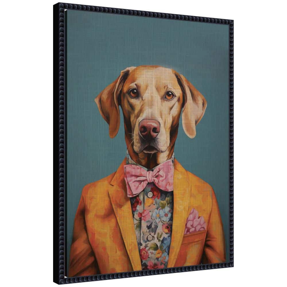 "Sylvie ""Regal Portrait of a Yellow Lab"" by The Creative Bunch Studio Dog Framed Canvas Art Print 24 in. x 18 in." price history on PriceWatchPro