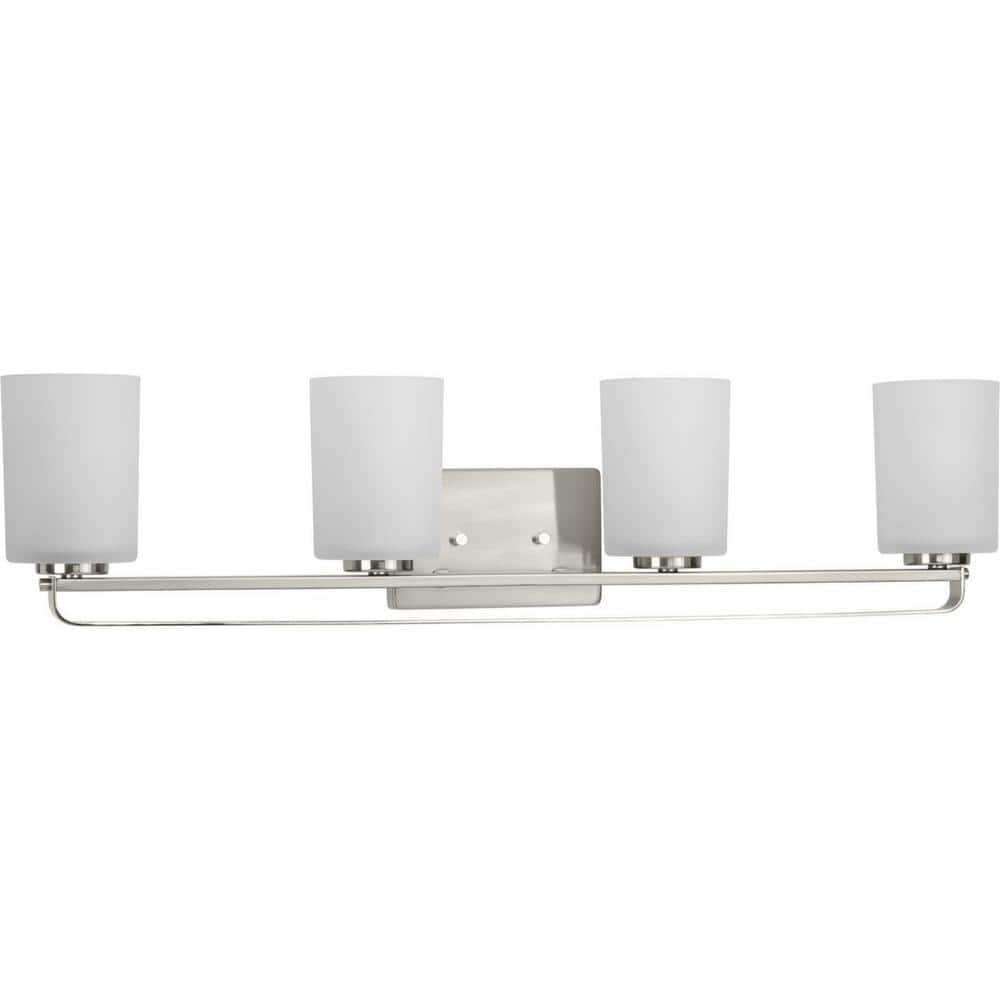 Progress Lighting League Collection 4-Light Brushed Nickel Etched