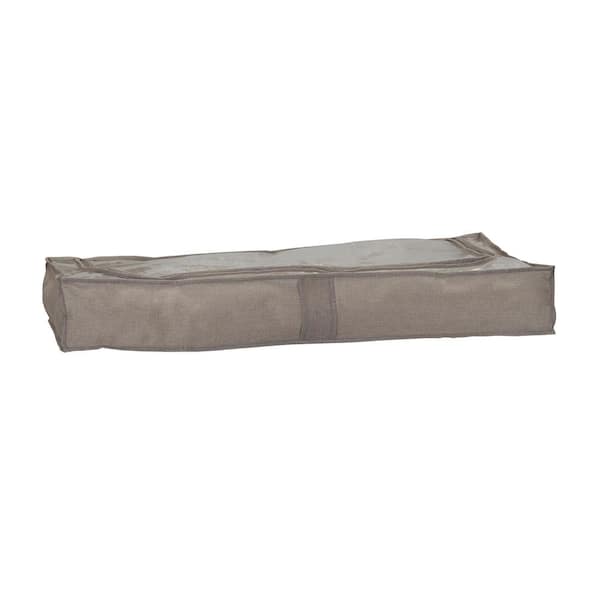 HOUSEHOLD ESSENTIALS Gray Underbed Storage Bag With 2 Way Zippers