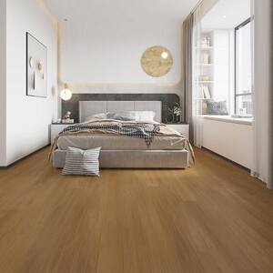 Almond 3/8 in. T x 5.1 in. W Hand Scraped Strand Woven Engineered Bamboo Flooring (25.9 sqft/case)