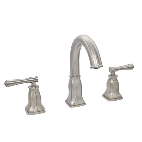Aurora 2-Handle 8" Widespread Bathroom Faucet in Brushed Nickel