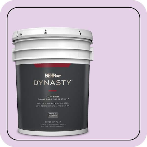 5 gal. #P100-2 Sweet Romance Flat Exterior Stain-Blocking Paint & Primer