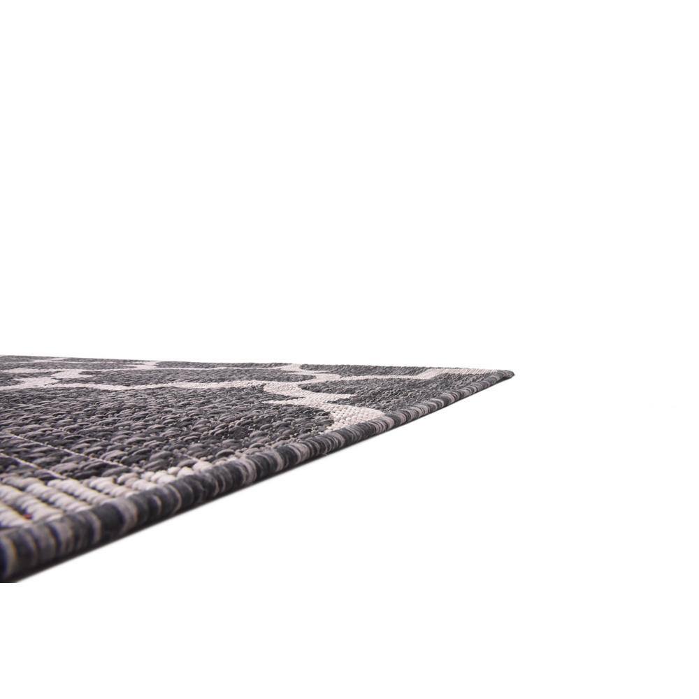 Trellis Charm Black Synthetic 9' x 12' Outdoor Area Rug