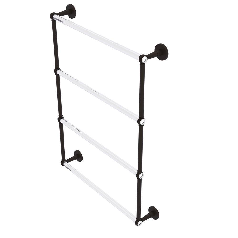 Allied Brass Clearview 24 in. 4-Tier Ladder Towel Bar with Twisted ...