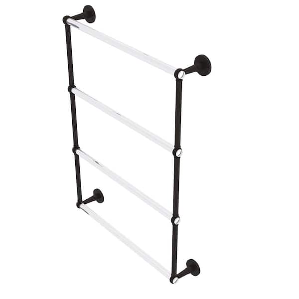 Allied Brass Clearview 24 in. 4-Tier Ladder Towel Bar with Twisted Accents in Oil Rubbed Bronze