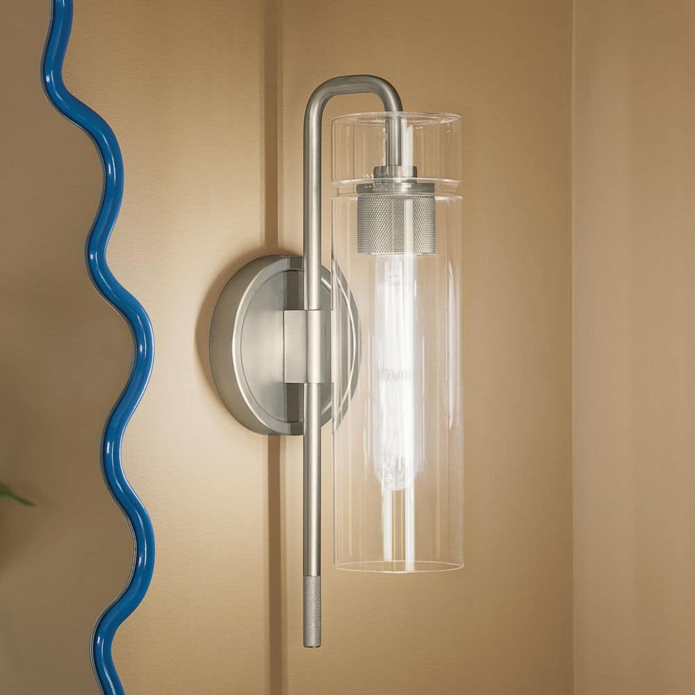 "Niccol 16"" 1-Light Wall Sconce With Clear Glass in Brushed Nickel" price history on PriceWatchPro