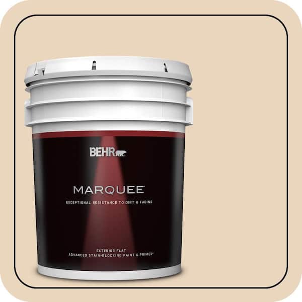 BEHR MARQUEE 5 gal. #N280-2 Writers Parchment Flat Exterior Paint & Primer