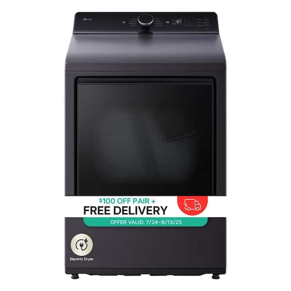 7.3 cu. ft. Vented SMART Electric Dryer in Matte Black with EasyLoad Door and Sensor Dry Technology