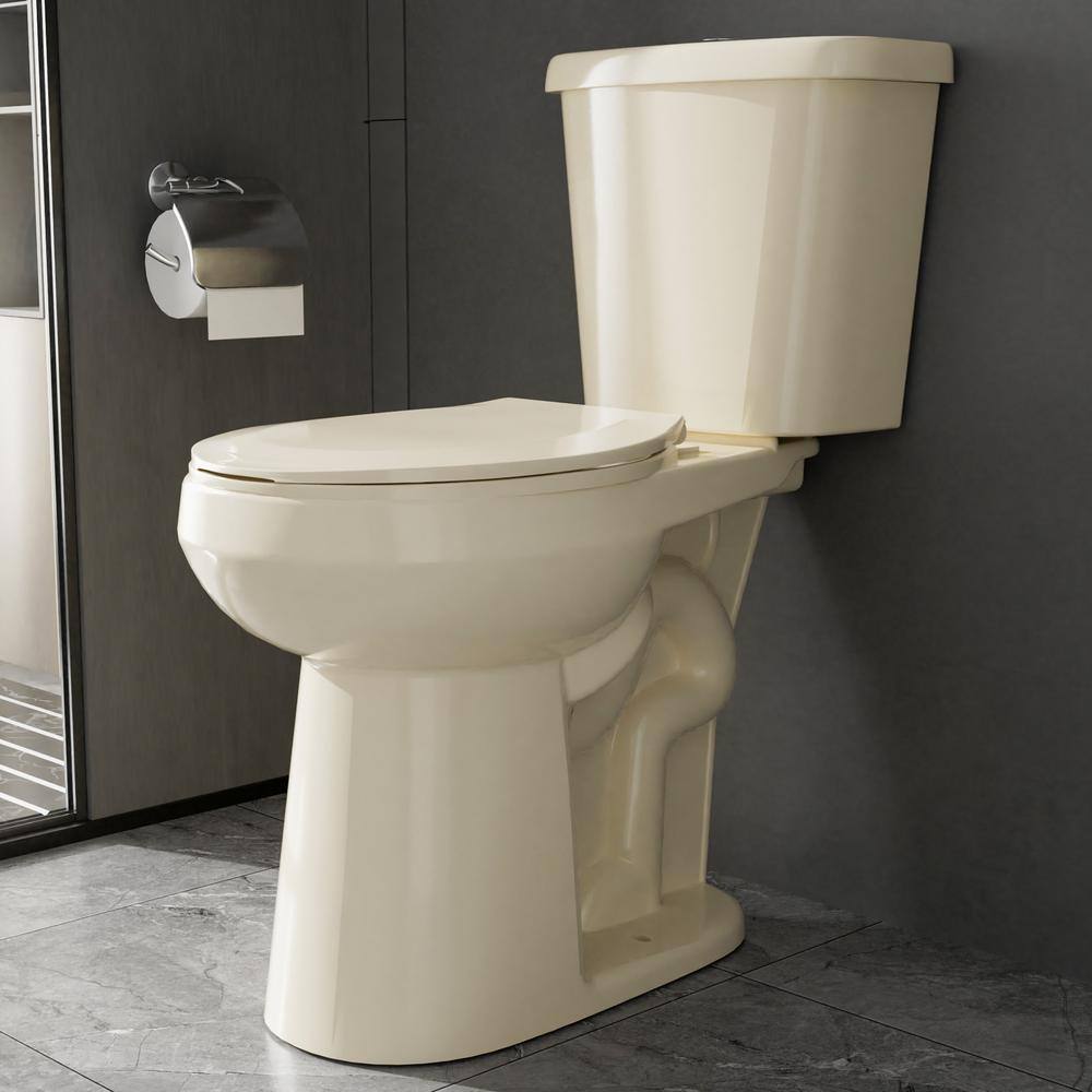 Extra Tall 21 in. 2-Piece Toilet 1.0/1.28 GPF Dual Flush Round Raised Toile