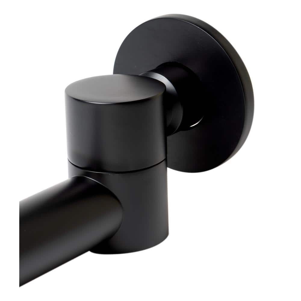 9.75" Matte Black Brass Wall-Mounted Foldable Tub Spout