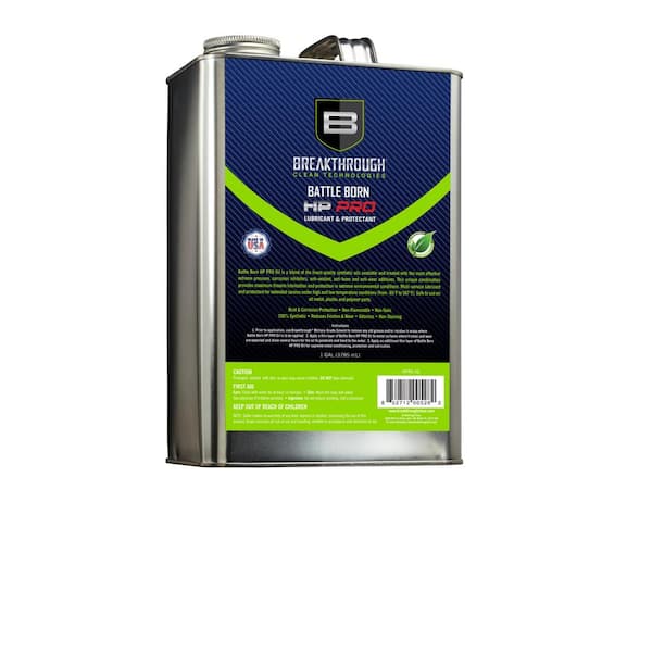 B BREAKTHROUGH CLEAN TECHNOLOGIES Battle Born HP Pro Lubricant and Protectant, 1-Gallon Can, Clear