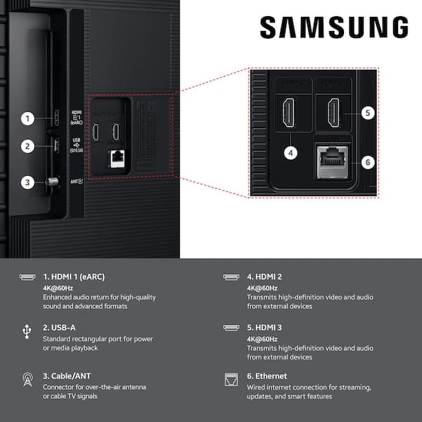 Samsung 43” Class Crystal UHD U8000F 4K Smart TV (2025