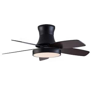 ceiling fan metal black matt, LED - 03632B